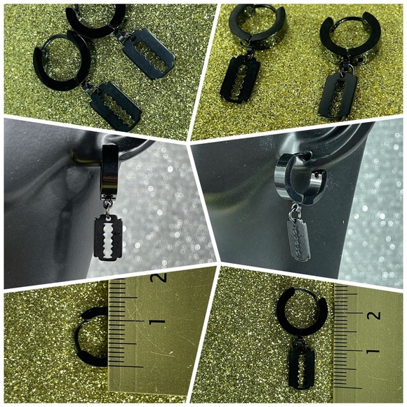 7 Pair Stainless Steel Earrings Unisex